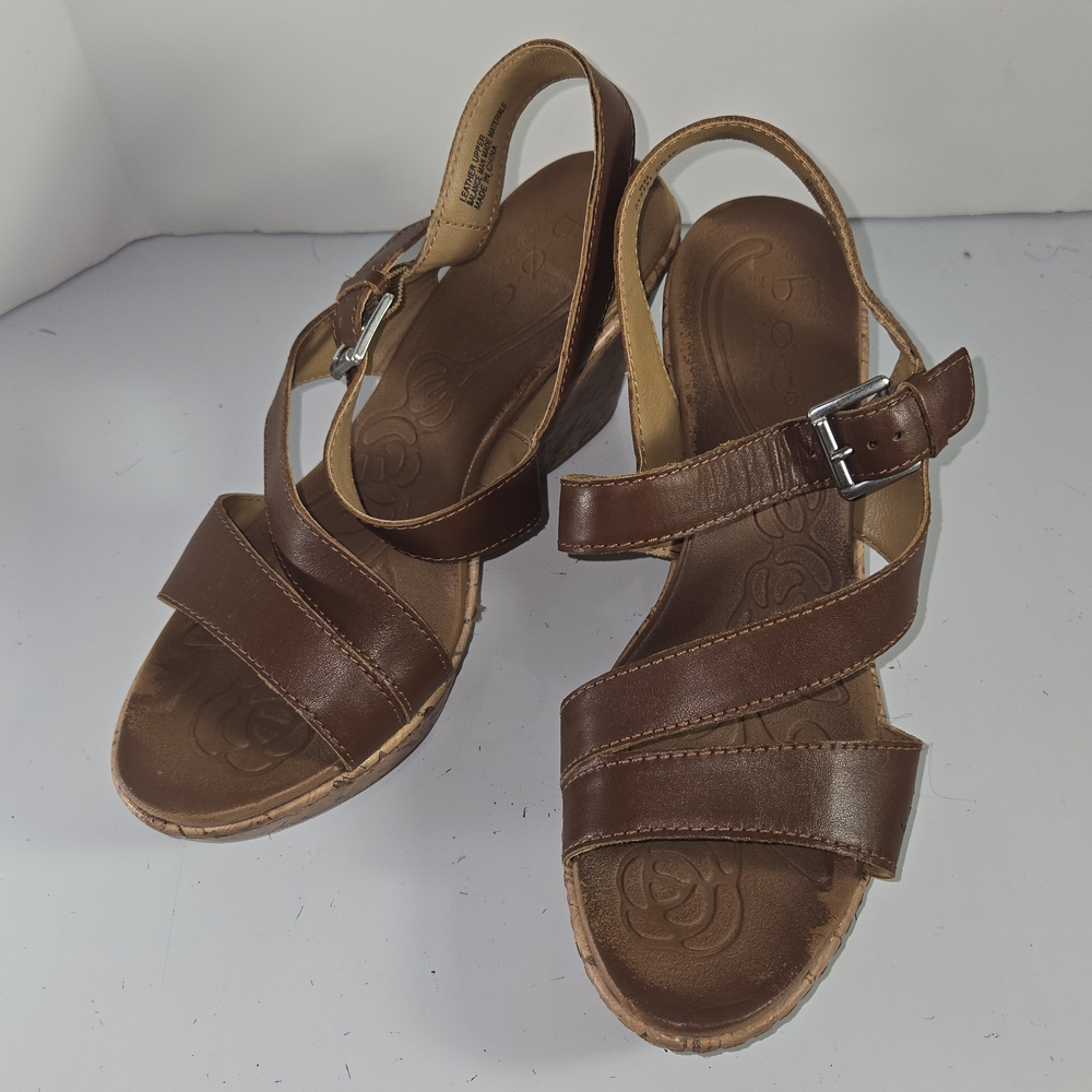 BOC‎ Brown Leather Women's Sandals Size 9M